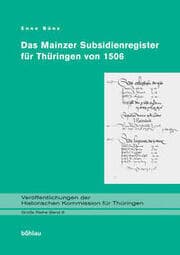 Cover von Das Mainzer Subsidienregister für Thüringen von 1506