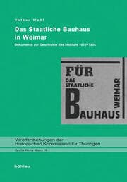 Cover von Das Staatliche Bauhaus in Weimar
