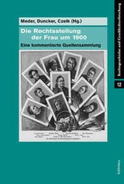 Cover von Die Rechtsstellung der Frau um 1900