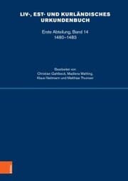 Cover von Liv-, Est- und Kurländisches Urkundenbuch