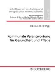 Cover von Kommunale Verantwortung für Gesundheit und Pflege