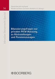 Cover von Bilanzierungsfragen zur privaten PKW-Nutzung, zu Rückstellungen und Pensionszusagen