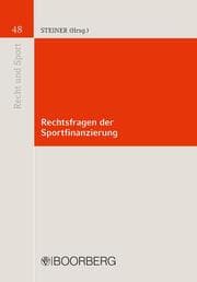 Cover von Rechtsfragen der Sportfinanzierung