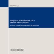 Cover von Bergrecht im Wandel der Zeit - gestern, heute, morgen