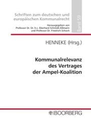 Cover von Kommunalrelevanz des Vertrages der Ampel-Koalition