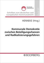 Cover von Kommunale Demokratie zwischen Beteiligungschancen und Radikalisierungsgefahren