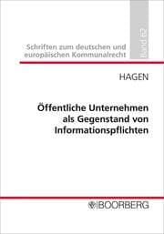 Cover von Öffentliche Unternehmen als Gegenstand von Informationspflichten