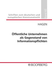 Cover von Öffentliche Unternehmen als Gegenstand von Informationspflichten