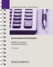 Cover von Kostenübersichtstabellen