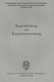 Cover von Kapitalbildung und Kapitalverwendung.