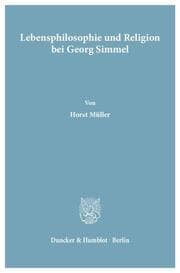 Cover von Lebensphilosophie und Religion bei Georg Simmel
