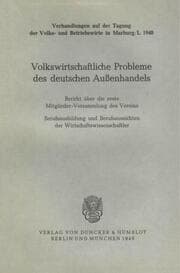 Cover von Volkswirtschaftliche Probleme des deutschen Außenhandels.