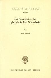 Cover von Die Grundsätze der pluralistischen Wirtschaft.