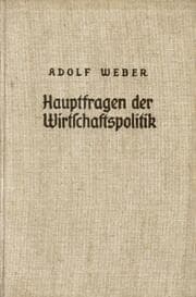 Cover von Hauptfragen der Wirtschaftspolitik.