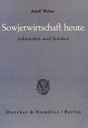 Cover von Sowjetwirtschaft heute.