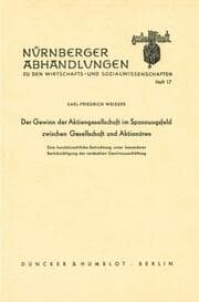 Cover von Der Gewinn der Aktiengesellschaft im Spannungsfeld zwischen Gesellschaft und Aktionären.