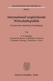 Cover von International vergleichende Wirtschaftspolitik.