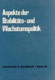 Cover von Aspekte der Stabilitäts- und Wachstumspolitik.