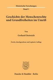 Cover von Geschichte der Menschenrechte und Grundfreiheiten im Umriß.