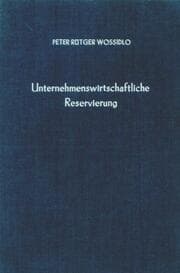 Cover von Unternehmenswirtschaftliche Reservierung.