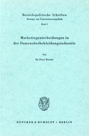 Cover von Marketingentscheidungen in der Damenoberbekleidungsindustrie.