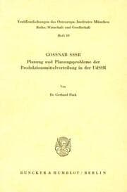 Cover von GOSSNAB SSSR.