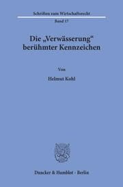 Cover von Die 'Verwässerung' berühmter Kennzeichen.