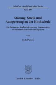 Cover von Störung, Streik und Aussperrung an der Hochschule.