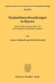 Cover von Konjunkturschwankungen in Bayern.