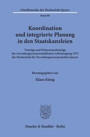 Cover von Koordination und integrierte Planung in den Staatskanzleien.