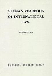 Cover von German Yearbook of International Law - Jahrbuch für Internationales Recht.