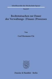 Cover von Rechtstatsachen zur Dauer des Verwaltungs- (Finanz-)Prozesses.