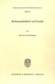 Cover von Rechtsstaatlichkeit und Gnade.