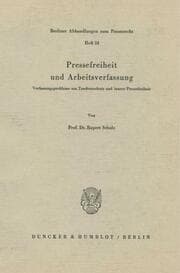 Cover von Pressefreiheit und Arbeitsverfassung.