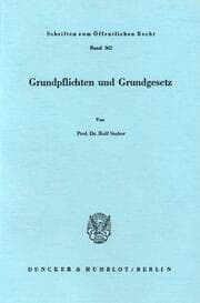 Cover von Grundpflichten und Grundgesetz.