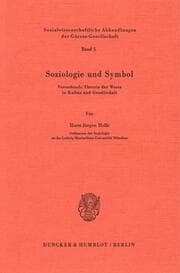 Cover von Soziologie und Symbol.