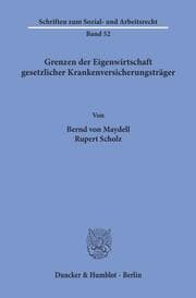 Cover von Grenzen der Eigenwirtschaft gesetzlicher Krankenversicherungsträger.