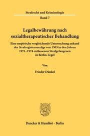 Cover von Legalbewährung nach sozialtherapeutischer Behandlung.