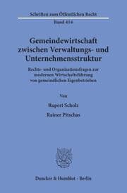 Cover von Gemeindewirtschaft zwischen Verwaltungs- und Unternehmensstruktur.