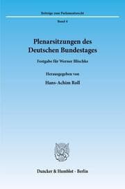 Cover von Plenarsitzungen des Deutschen Bundestages.