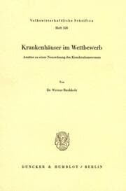 Cover von Krankenhäuser im Wettbewerb.