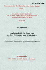 Cover von Landwirtschaftliche Integration in den Subtropen der Sowjetunion.