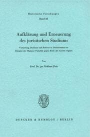 Cover von Aufklärung und Erneuerung des juristischen Studiums.