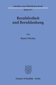 Cover von Berufsfreiheit und Berufslenkung.