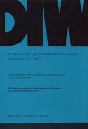 Cover von Die Bedeutung des Innerdeutschen Handels für die Wirtschaft der DDR.