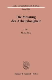 Cover von Die Messung der Arbeitslosigkeit.