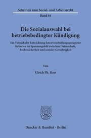 Cover von Die Sozialauswahl bei betriebsbedingter Kündigung.