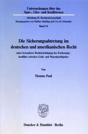 Cover von Die Sicherungsabtretung im deutschen und amerikanischen Recht