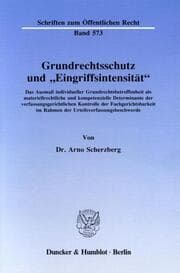Cover von Grundrechtsschutz und 'Eingriffsintensität'.