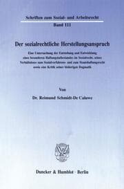 Cover von Der sozialrechtliche Herstellungsanspruch.